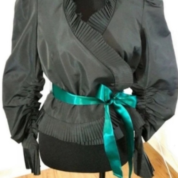 NEW Carmen Marc Valvo Women's Black Jacket Size 8 - Picture 5 of 13